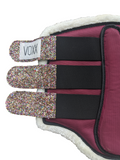 Red Brushing Boots with Glitter tabs and fleece lining